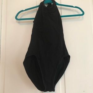 Capezio black halter leotard. Size M